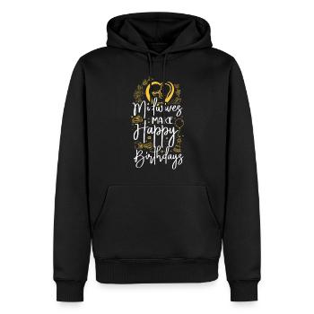 Infirmière sage-femme accoucheuse - Sweat à capuche Premium bio Homme - noir - Devant - Nico (187cm)