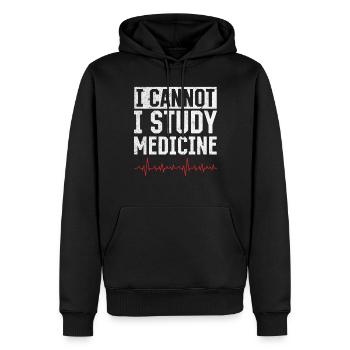 I Cannot I Study Medicine - Medical Student Medici - Männer Premium Bio Hoodie - Schwarz - Vorne - Nico (187cm)