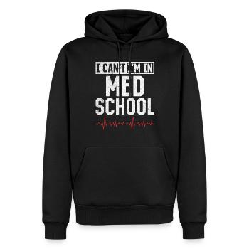 I Can't I'm In Med School - Medical Student Medici - Männer Premium Bio Hoodie - Schwarz - Vorne - Nico (187cm)