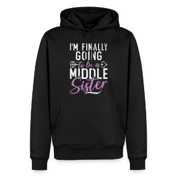 Middle Sister Gifts - Men’s Premium Organic Hoodie - black - Front - Nico (187cm)