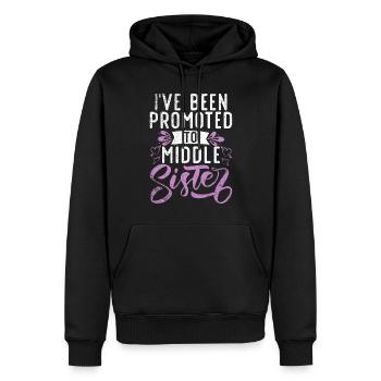 Middle Sister Gifts - Men’s Premium Organic Hoodie - black - Front - Nico (187cm)
