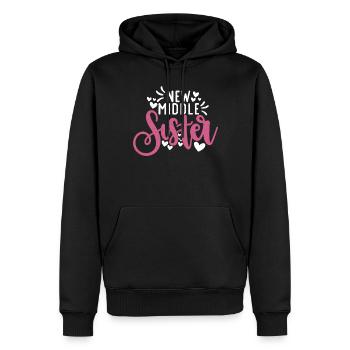 Middle Sister Gifts - Men’s Premium Organic Hoodie - black - Front - Nico (187cm)
