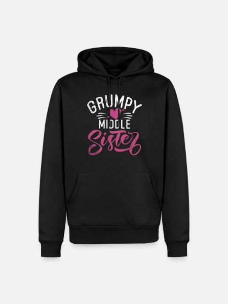 Middle Sister Gifts - Männer Premium Bio Hoodie - Schwarz