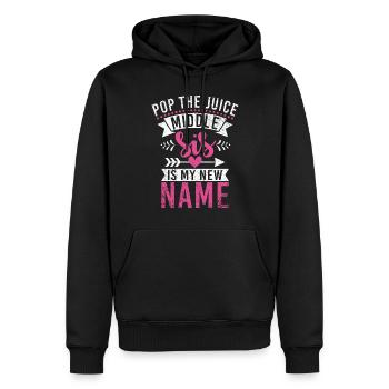 Middle Sister Gifts - Men’s Premium Organic Hoodie - black - Front - Nico (187cm)