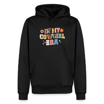 Cowboy rodéo Western Vintage Country Sud - Sweat à capuche Premium bio Homme - noir - Devant - Nico (187cm)
