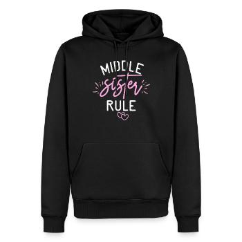 Middle Sister Gifts - Men’s Premium Organic Hoodie - black - Front - Nico (187cm)