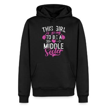 Middle Sister Gifts - Men’s Premium Organic Hoodie - black - Front - Nico (187cm)