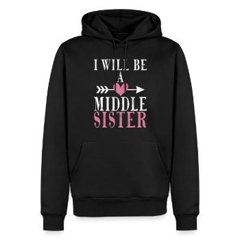 Middle Sister Gifts - Men’s Premium Organic Hoodie - black - Front - Nico (187cm)