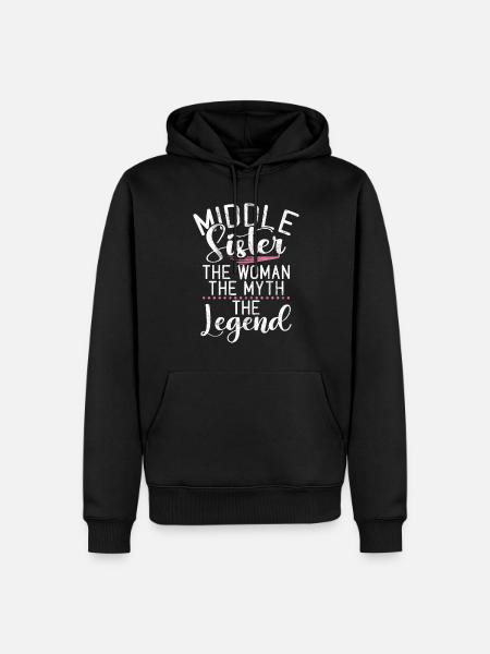 Middle Sister Gifts - Men’s Premium Organic Hoodie - black