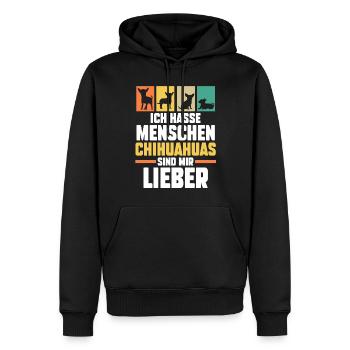 Hund Chihuahua - Männer Premium Bio Hoodie - Schwarz - Vorne - Nico (187cm)