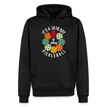 Pickleball, It's A Good Day To Play Pickleball - Männer Premium Bio Hoodie - Schwarz - Vorne - Nico (187cm)
