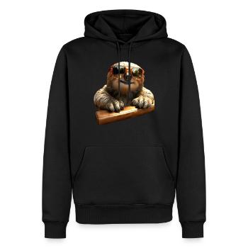 Faultier Morgenmuffel Faulenzer Süße Faultiere - Männer Premium Bio Hoodie - Schwarz - Vorne - Nico (187cm)