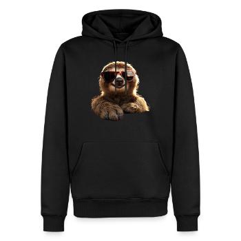 Faultier Morgenmuffel Faulenzer Süße Faultiere - Männer Premium Bio Hoodie - Schwarz - Vorne - Nico (187cm)