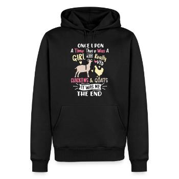 Goats & Chickens Funny Goat Lover - Männer Premium Bio Hoodie - Schwarz - Vorne - Nico (187cm)