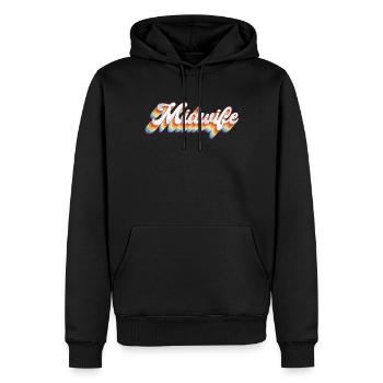 Nurse Midwife Birth Worker Retro - Männer Premium Bio Hoodie - Schwarz - Vorne - Nico (187cm)