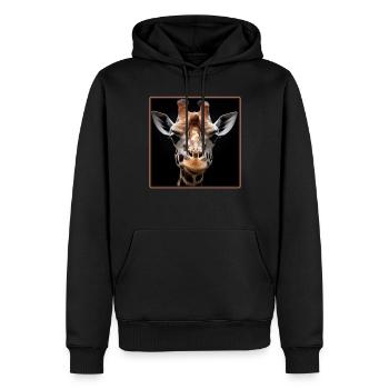 Giraffen realistic Giraffe - Männer Premium Bio Hoodie - Schwarz - Vorne - Nico (187cm)
