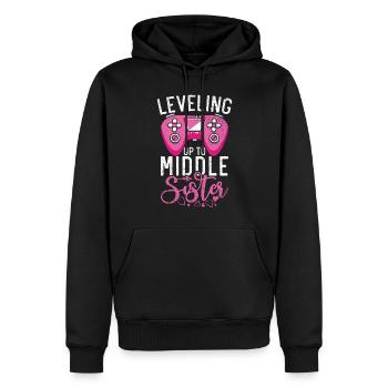 Middle Sister Gifts - Men’s Premium Organic Hoodie - black - Front - Nico (187cm)