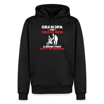 Grandpa Gifts - Männer Premium Bio Hoodie - Schwarz - Vorne - Nico (187cm)