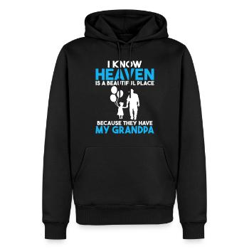 Grandpa Gifts - Männer Premium Bio Hoodie - Schwarz - Vorne - Nico (187cm)