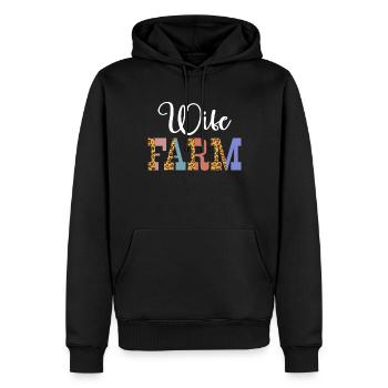Ferme Femme Ferme Petite amie Agriculteurs Femme Campagne Ferme - Sweat à capuche Premium bio Homme - noir - Devant - Nico (187cm)