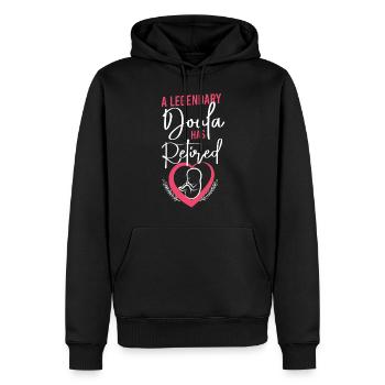 Doula Naissance Travailleur Retraite A - Sweat à capuche Premium bio Homme - noir - Devant - Nico (187cm)