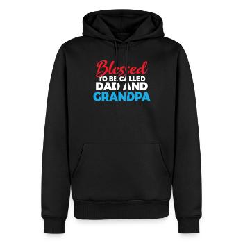 Grandpa Gifts - Männer Premium Bio Hoodie - Schwarz - Vorne - Nico (187cm)