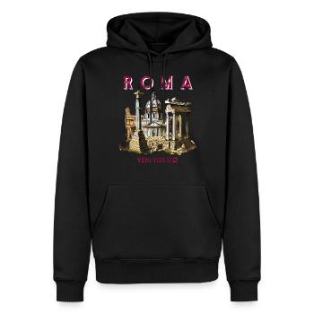 ROMA VENI VIDI VICI - Sweat à capuche Premium bio Homme - noir - Devant - Nico (187cm)
