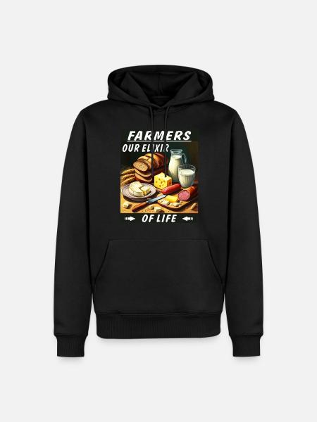 FARMERS OUR ELIXIR OF LIFE - Men’s Premium Organic Hoodie - black