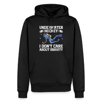 Unterwasserhockey Ich Kümmere Mich Nicht Um Die - Männer Premium Bio Hoodie - Schwarz - Vorne - Nico (187cm)