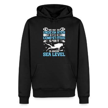 Der Wettbewerbssprint Befindet Sich Über Dem - Männer Premium Bio Hoodie - Schwarz - Vorne - Nico (187cm)