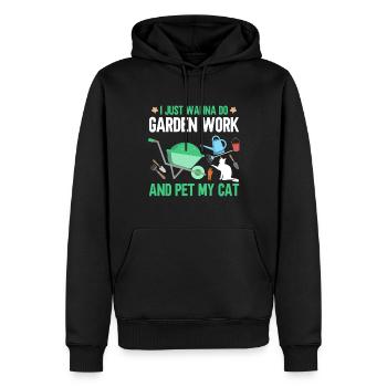 Chats Plantes Plantes De Jardin Amoureux Des Plantes - Sweat à capuche Premium bio Homme - noir - Devant - Nico (187cm)