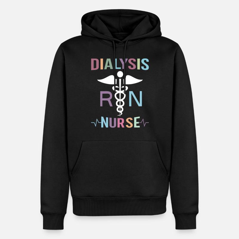 Dialyse Techniker Krankenschwester - Männer Premium Bio Hoodie - Schwarz