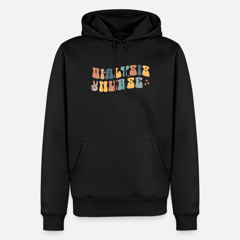Dialyse Techniker Krankenschwester - Männer Premium Bio Hoodie - Schwarz