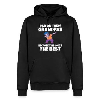 Grandpa Gifts - Männer Premium Bio Hoodie - Schwarz - Vorne - Nico (187cm)