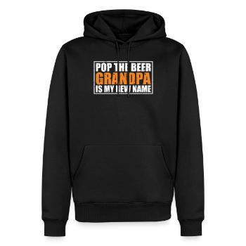 Grandpa Gifts - Männer Premium Bio Hoodie - Schwarz - Vorne - Nico (187cm)