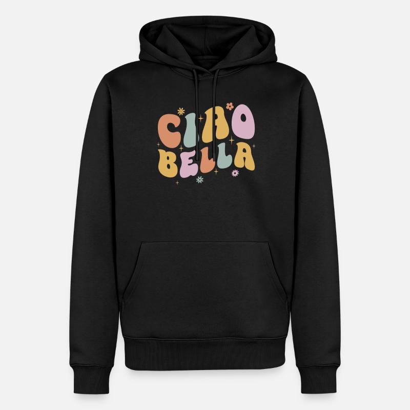 Ciao Bella - Männer Premium Bio Hoodie - Schwarz