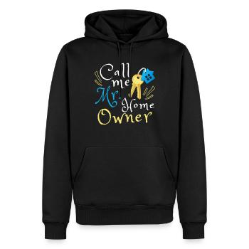 Mr. Home Owner - Männer Premium Bio Hoodie - Schwarz - Vorne - Nico (187cm)