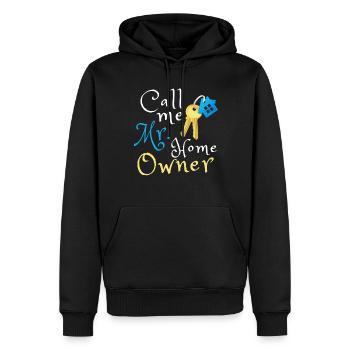 Mr. Home Owner - Männer Premium Bio Hoodie - Schwarz - Vorne - Nico (187cm)