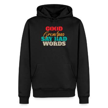 Grandpa Gifts - Männer Premium Bio Hoodie - Schwarz - Vorne - Nico (187cm)