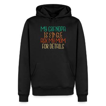 Grandpa Gifts - Männer Premium Bio Hoodie - Schwarz - Vorne - Nico (187cm)