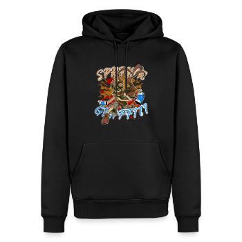 Streetart Graffiti Sprayer Artist Künstler - Männer Premium Bio Hoodie - Schwarz - Vorne - Nico (187cm)