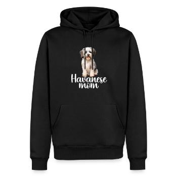 havanese dog, havanese mom - Männer Premium Bio Hoodie - Schwarz - Vorne - Nico (187cm)