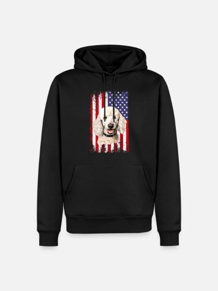poodle dog - Männer Premium Bio Hoodie - Schwarz