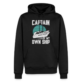 Bateau à moteur - Capitaine Bateau à moteur du lac Boater - Sweat à capuche Premium bio Homme - noir - Devant - Nico (187cm)