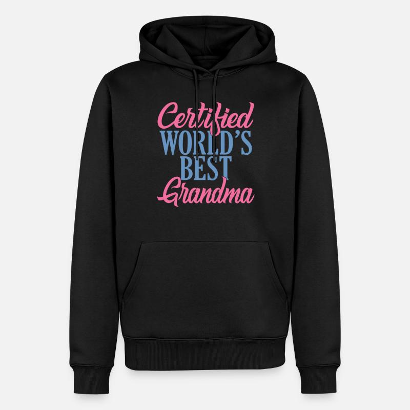Cadeaux grand-mère - Sweat à capuche Premium bio Homme - noir