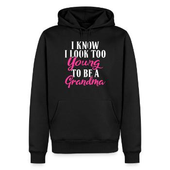 Grandma Gifts - Männer Premium Bio Hoodie - Schwarz - Vorne - Nico (187cm)
