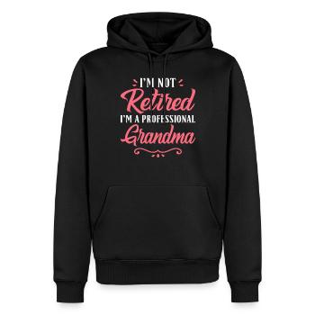 Cadeaux grand-mère - Sweat à capuche Premium bio Homme - noir - Devant - Nico (187cm)