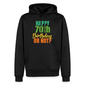 Cadeaux grand-mère - Sweat à capuche Premium bio Homme - noir - Devant - Nico (187cm)