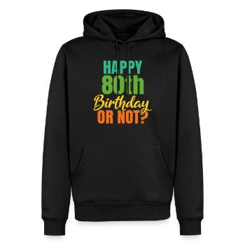 Cadeaux grand-mère - Sweat à capuche Premium bio Homme - noir - Devant - Nico (187cm)