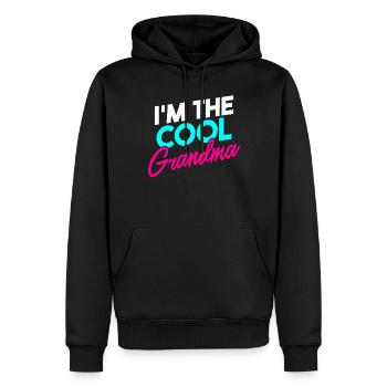 Cadeaux grand-mère - Sweat à capuche Premium bio Homme - noir - Devant - Nico (187cm)